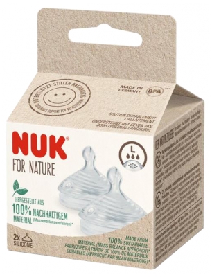 NUK Smoczki Silikonowe Nature Sense 2 - Rozmiar: L NUK Smoczki Silikonowe Nature Sense 2 - Rozmiar: L
