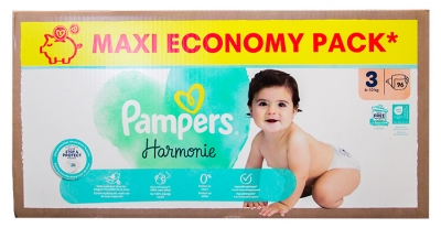 Pampers Harmonie Rozmiar 3 Maxi Pack 96 Pieluszek (6-10 kg) Pampers Harmonie Rozmiar 3 Maxi Pack 96 Pieluszek (6-10 kg)