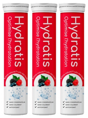 Hydratis Pack of 3 x 20 Effervescent Tablets - Flavour: Forest Fruit Hydratis Pack of 3 x 20 Effervescent Tablets - Flavour: Forest Fruit