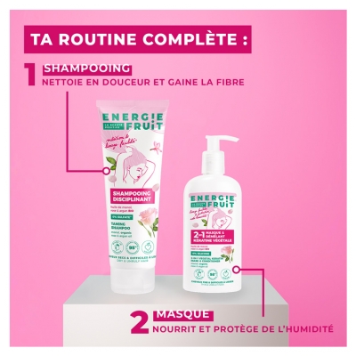 Energie Fruit Shampoing Disciplinant à l'Huile de Monoï, Rose et Argan 250 ml