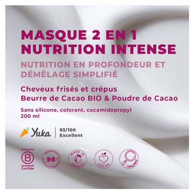 Energie Fruit 2en1 Masque Démêlant Nutri Intense Beurre de Cacao Bio & Poudre de Cacao 300 ml