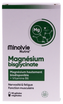 Minolvie Nutra ' Magnesium Bisglycinate 90 Vegetable Capsules Minolvie Nutra ' Magnesium Bisglycinate 90 Vegetable Capsules