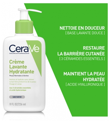 CeraVe Crème Lavante Hydratante 236 ml