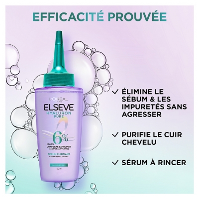 L'Oréal Paris Elseve Hyaluron Pure Sérum Purifiant Complexe Exfoliant 102 ml