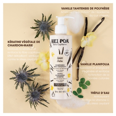 Hei Poa Tahiti Detox Shampoing Doux Oxygénant 250 ml
