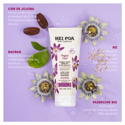 Hei Poa Perfect Curl Masque Baume Démêlant Nutri Boucles 200 ml