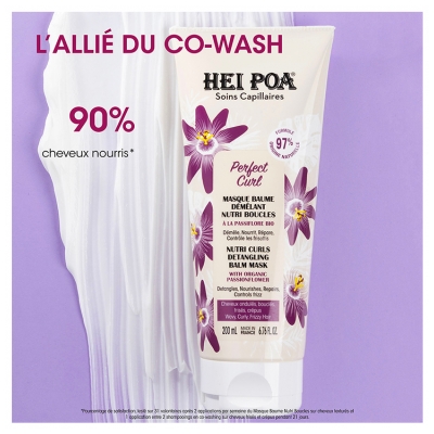 Hei Poa Perfect Curl Masque Baume Démêlant Nutri Boucles 200 ml