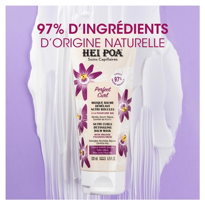 Hei Poa Perfect Curl Masque Baume Démêlant Nutri Boucles 200 ml