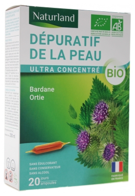 Naturland Skin Depurative Organic 20 Drinkable Phials of 10ml Naturland Skin Depurative Organic 20 Drinkable Phials of 10ml