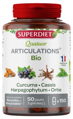 Super Diet Quatuor Curcuma Articulations Bio 150 Capsule Super Diet Quatuor Curcuma Articulations Bio 150 Capsule