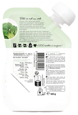 Popote Gourd Le Brocoli Purée From 4/6 Months Organic 120 g