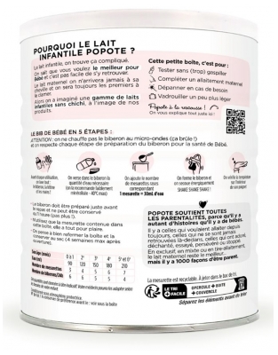 Popote 1st Age From 0 to 6 Months Organic 400 g