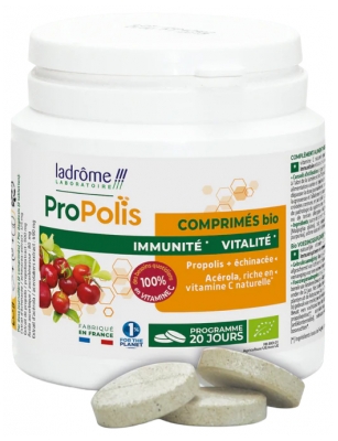 Ladrôme Propolis Comprimés Bio Propolis Acérola Échinacée 40 Comprimés Ladrôme Propolis Comprimés Bio Propolis Acérola Échinacée 40 Comprimés