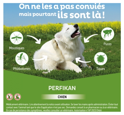 Clément Thékan Perfikan 134 mg/1200 mg Chiens Moyens 4 Pipettes