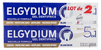 Elgydium 5in1 Multi-Action Tooth Gel 2 x 75 ml Pack Elgydium 5in1 Multi-Action Tooth Gel 2 x 75 ml Pack