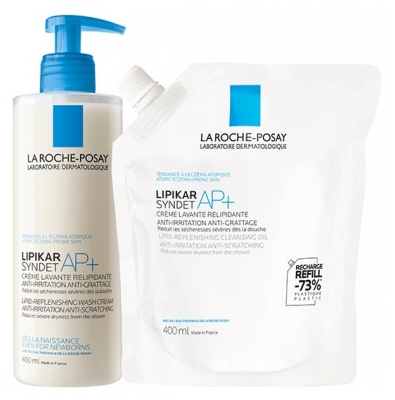 La Roche-Posay Lipikar Syndet AP+ 400 ml + Eco-Refill 400 ml