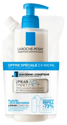 La Roche-Posay Lipikar Syndet AP+ 400 ml + Eco-Refill 400 ml