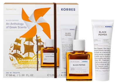 Korres Black Pepper Eau de Toilette 50 ml + Black Pepper After Shave Balm 125 ml