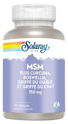 Solaray MSM 750 mg 90 Kapsułek Wegetariańskich Solaray MSM 750 mg 90 Kapsułek Wegetariańskich