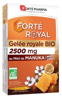 Forté Pharma Forté Royal Royal Jelly 2500 mg Organic 10 Vials Forté Pharma Forté Royal Royal Jelly 2500 mg Organic 10 Vials