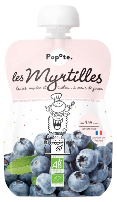 Popote Gourde Les Myrtilles Compote Dès 4/6 Mois Bio 120 g