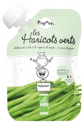 Popote Gourd Les Haricots Verts Purée From 4/6 Months Organic 120 g