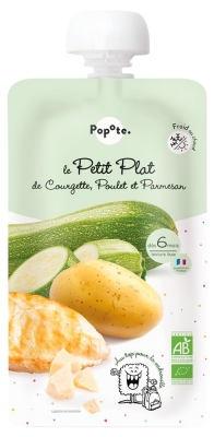 Popote Le Petit Plat Gourde Courgette Poulet Parmesan Purée From 6 Months Organic 180 g