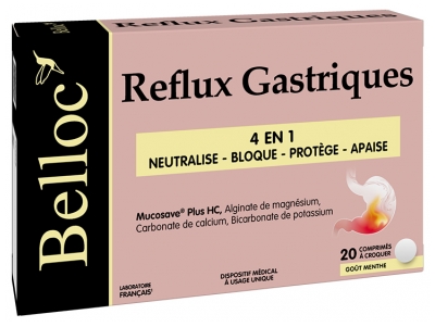 Belloc Refluks żołądkowy 4w1 20 Tabletek do żucia Belloc Refluks żołądkowy 4w1 20 Tabletek do żucia