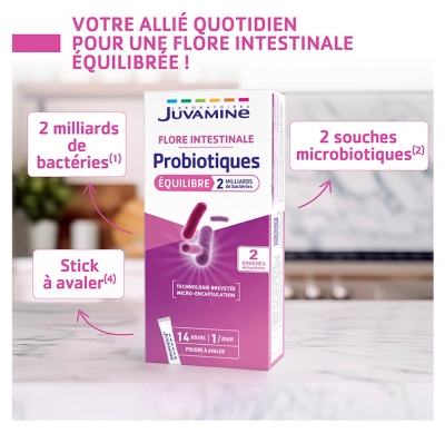 Juvamine Flore Intestinale Probiotiques 14 Sticks