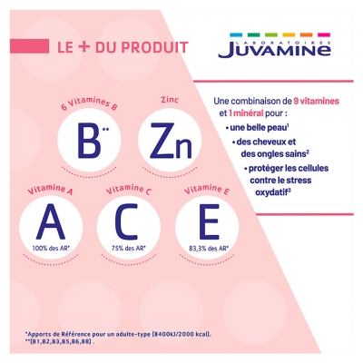 Juvamine Peau Cheveux Ongles 40 Gélules