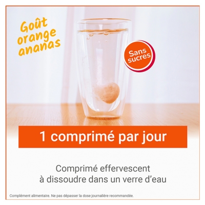 Vitascorbol C1000 15 Comprimés Effervescents - Goût : Orange/Ananas