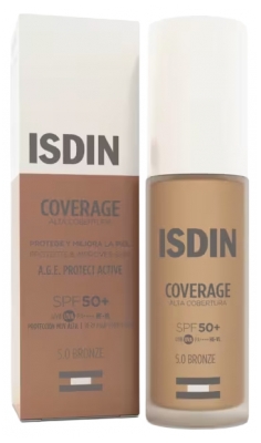 Isdin Coverage Foundation SPF50+ 30 ml - Colour: 5.0 Bronze Isdin Coverage Foundation SPF50+ 30 ml - Colour: 5.0 Bronze