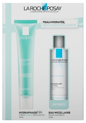 La Roche-Posay Hydraphase HA Light Cream With Hyaluronic Acid 40 ml + Tolériane Micellar Water for Sensitive Skin 50 ml Gratis