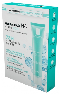 La Roche-Posay Hydraphase HA Riche Krem z Kwasem Hialuronowym 40 ml + Tolériane Woda Micelarna do Skóry Wrażliwej 50 ml w Prezencie