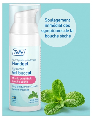 TePe Gel Buccal Hydratant Bouche Sèche Menthe Douce 50 ml