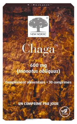 New Nordic Chaga 600 mg 30 Comprimés New Nordic Chaga 600 mg 30 Comprimés