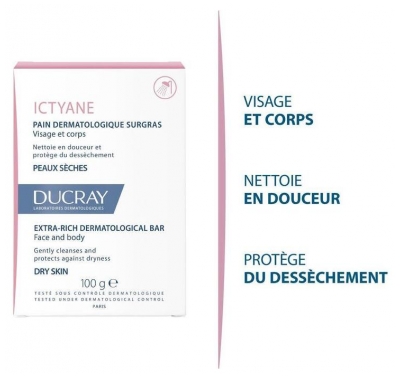 Ducray Ictyane Pain Dermatologique Surgras 100 g
