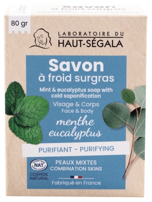 Laboratoire du Haut-Ségala Superfatted Cold Soap Mięta Eukaliptus 80 g Laboratoire du Haut-Ségala Superfatted Cold Soap Mięta Eukaliptus 80 g