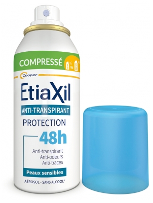 Etiaxil Anti-Transpirant Protection 48H Peaux Sensibles Aérosol Compressé Lot de 2 x 100 ml