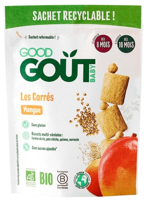 Good Goût Quadretti di Mango da 8 Mesi bio 50 g Good Goût Quadretti di Mango da 8 Mesi bio 50 g