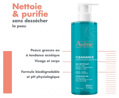 Avène Cleanance Gel Nettoyant 400 ml