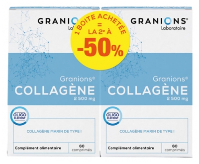 Granions Collagen 2500 mg Opakowanie 2 x 60 Tabletek Granions Collagen 2500 mg Opakowanie 2 x 60 Tabletek