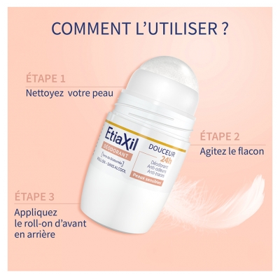 Etiaxil Déodorant Douceur 24H Roll-On Lot de 2 x 50 ml