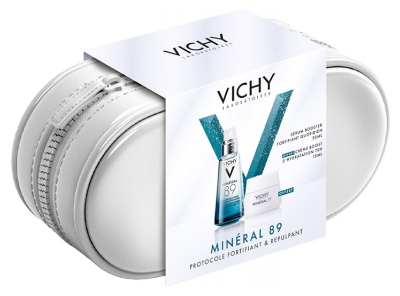 Vichy Minéral 89 Booster Quotidien Fortifiant et Repulpant 50 ml + Crème Boost D'Hydratation 72H 15 ml et sa Trousse Offertes Vichy Minéral 89 Booster Quotidien Fortifiant et Repulpant 50 ml + Crème Boost D'Hydratation 72H 15 ml et sa Trousse Offertes