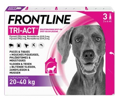 Frontline TRI-ACT Dogs 20-40kg 3 Pipettes Frontline TRI-ACT Dogs 20-40kg 3 Pipettes