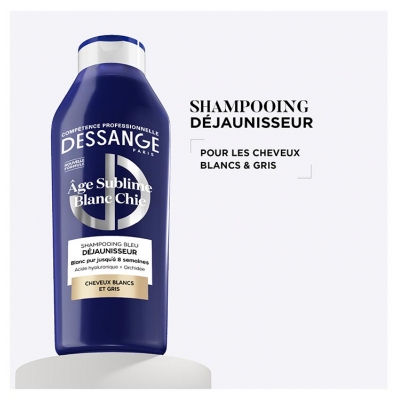 Dessange Âge Sublime Blanc Chic Shampoing Bleu Déjaunisseur 280 ml