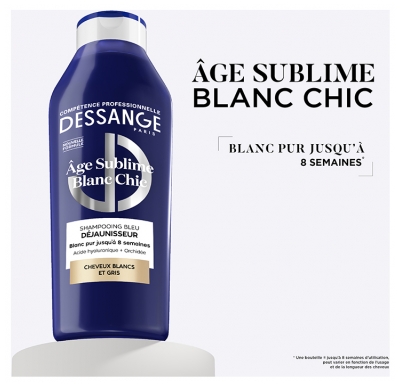 Dessange Âge Sublime Blanc Chic Shampoing Bleu Déjaunisseur 280 ml