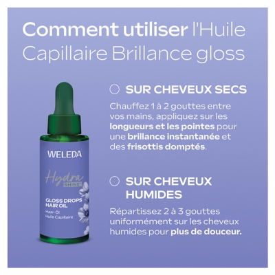 Weleda Hydra Shine Huile Capillaire Brillance Gloss 30 ml