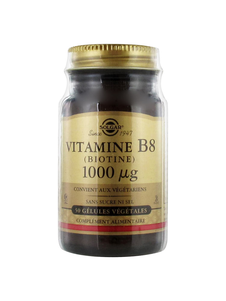 Solgar Biotin 1000mcg (Vitamin B8) 50 Vegetable Capsules