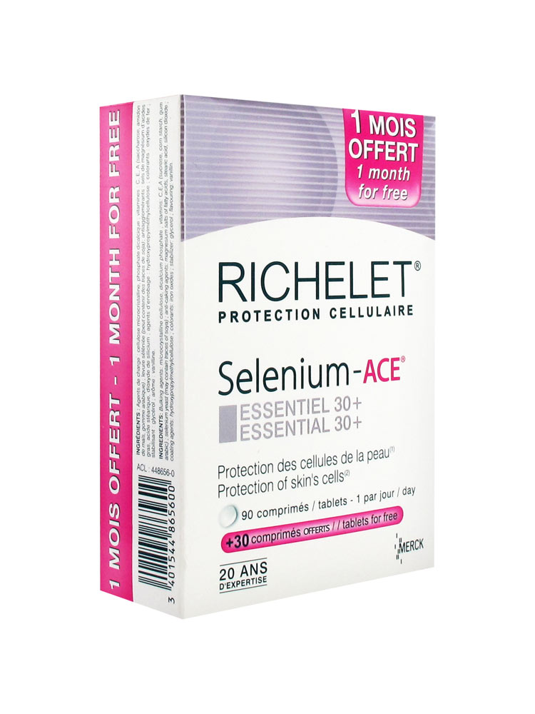 Richelet SeleniumAce Essential 30+ 90 Tablets + 30 Free Tablets